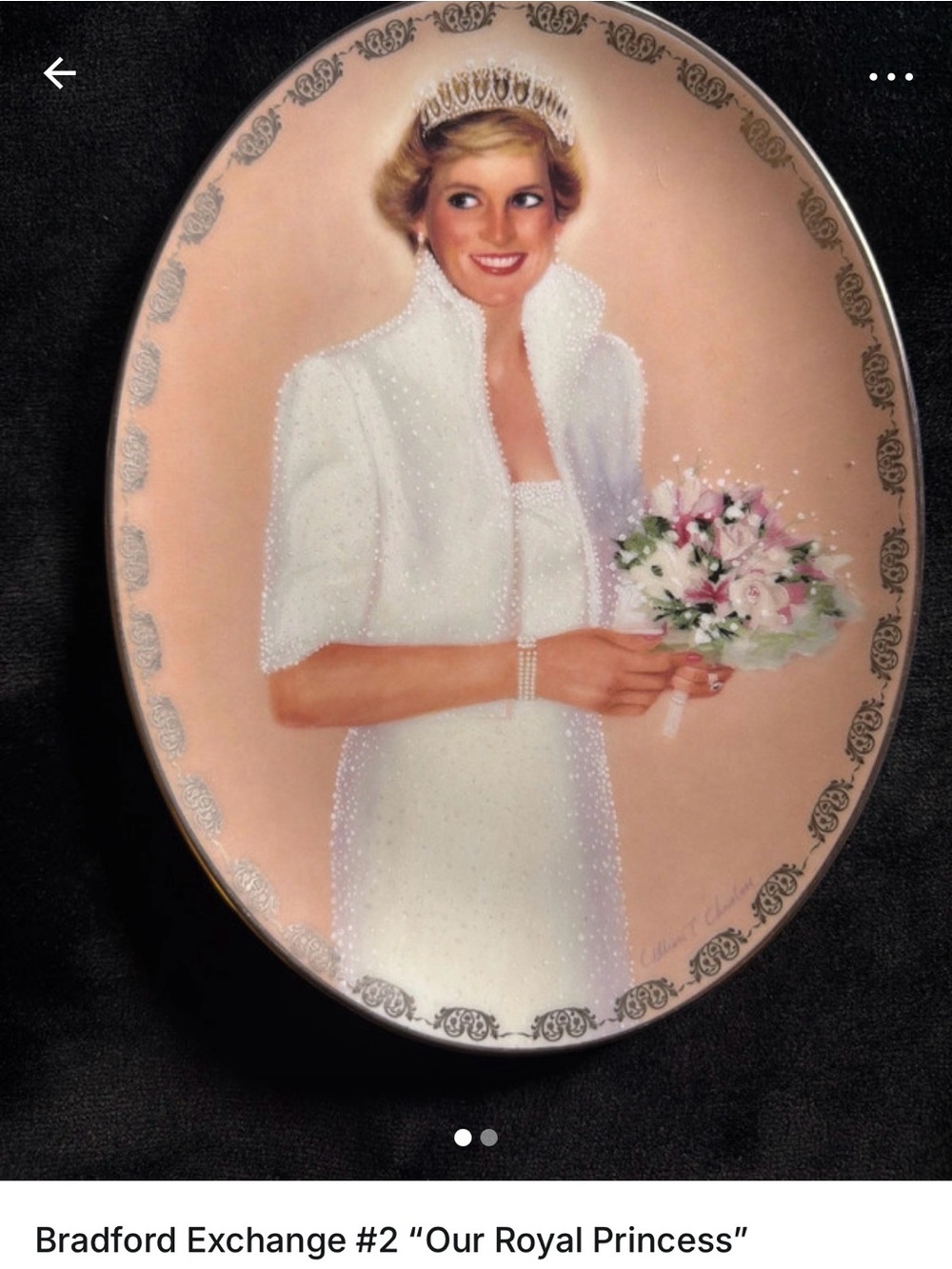 The Bradford Exchange Oval Brooch — White, Pink, Green Bouquet Portrait